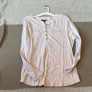 Chaps Cream Henley Top
